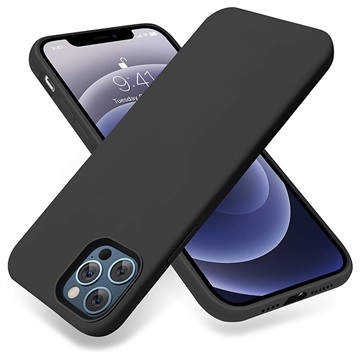 Saii Premium iPhone 13 Pro Max Liquid Silicone Suojakuori - Musta