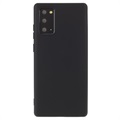 Saii Premium Samsung Galaxy Note20 Silikoni Suojakuori - Musta