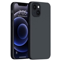 Saii Premium iPhone 14 Max Liquid Silicone Suojakuori - Musta