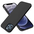 Saii Premium iPhone 14 Pro Max Liquid Silicone Suojakuori - Musta