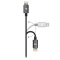 Saii Rampow Punottu Lightning Kaapeli - iPhone, iPad, iPod - 2m - Harmaa