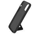 Saii iPhone 12 Pro Max Silikonikotelo Käsihihnalla - Musta