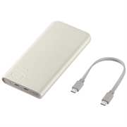 Samsung EB-P3401XUE 10 000 mAh:n varavirtalähde – 25W:n supernopea lataus, 2 x USB-C – beige