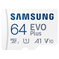 Samsung EVO Plus MicroSDXC Muistikortti Sovittimella MB-MC64KA/EU - 64 Gt