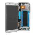 Samsung Galaxy S7 Edge Etukuori & LCD Näyttö GH97-18533B - Hopea