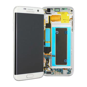 Samsung Galaxy S7 Edge Etukuori & LCD Näyttö GH97-18533D - Valkoinen