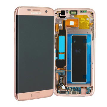 Samsung Galaxy S7 Edge Etukuori & LCD Näyttö GH97-18533E - Pinkki