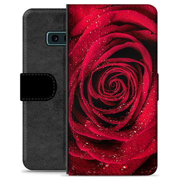 Samsung Galaxy S10e Premium Lompakkokotelo - Ruusu