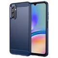 Samsung Galaxy A05s Harjattu TPU Suojakuori - Hiilikuitu - Sininen