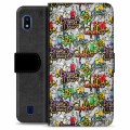 Samsung Galaxy A10 Premium Lompakkokotelo - Graffiti