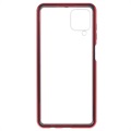 Samsung Galaxy A12 Magneettikotelo Panssarilasi - 9H sella - Punainen