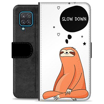 Samsung Galaxy A12 Premium Lompakkokotelo - Slow Down