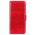 Samsung Galaxy A12 Lompakkokotelo Magneettisella Sulkijalla - Punainen
