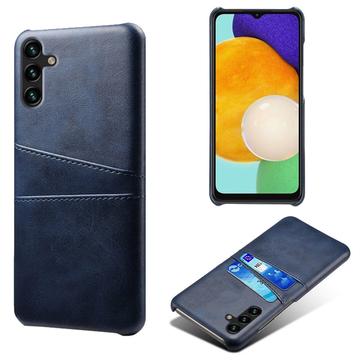 Samsung Galaxy A14/A14 5G Päällystetty Muovikotelo Korttitaskuilla - Sininen