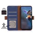 Samsung Galaxy A15 Lompakkomallinen Nahkakotelo kanssa RFID - Sininen
