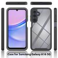 Samsung Galaxy A16 360 Suojaussarja Kotelo - Punainen / Selkeä