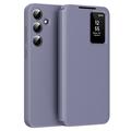 Samsung Galaxy A16 Smart Clear View Käännä kotelo korttipaikka - harmaa violetti