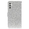 Samsung Galaxy A16 Tyylikäs Glitter lompakkokotelo - hopea