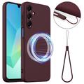Samsung Galaxy A17 Nestemäinen Silikoni Suojakuori - MagSafe-yhteensopiva - Viininpunainen