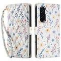 Samsung Galaxy A17/A26 Rombinen kukkakuvioinen lompakkokotelo
