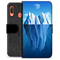 Samsung Galaxy A20e Premium Lompakkokotelo - Jäävuori