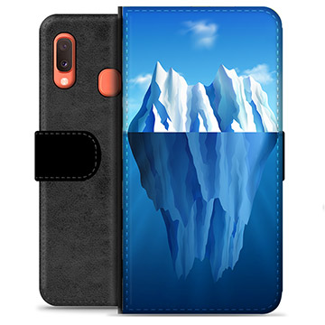 Samsung Galaxy A20e Premium Lompakkokotelo - Jäävuori