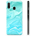 Samsung Galaxy A20e TPU Suojakuori - Sininen Marmori
