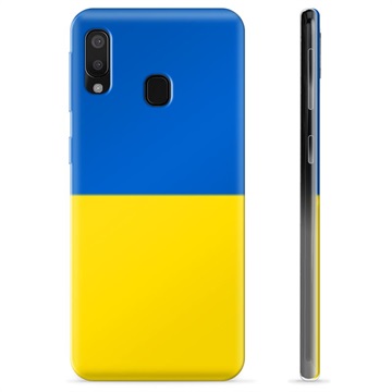 Samsung Galaxy A20e TPU Kotelo Ukrainan Lippu - Keltainen ja vaaleansininen