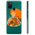 Samsung Galaxy A21s TPU Suojakuori - Inkivääri