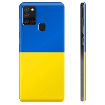 Samsung Galaxy A21s TPU Kotelo Ukrainan Lippu - Keltainen ja vaaleansininen