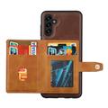 Samsung Galaxy A24 4G Retro Style Kotelo Lompakolla - Musta