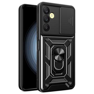 Samsung Galaxy A25 Pyörivä Rengashybridikotelo Kamerasuojalla - Musta