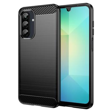 Samsung Galaxy A26 Harjattu TPU Suojakuori - Hiilikuitu - Musta