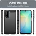 Samsung Galaxy A26 Harjattu TPU Suojakuori - Hiilikuitu - Musta