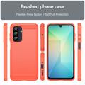 Samsung Galaxy A26 Harjattu TPU Suojakuori - Hiilikuitu - Punainen