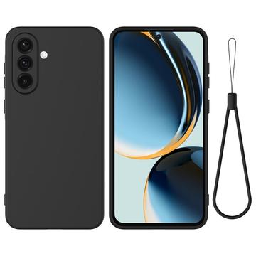 Samsung Galaxy A26 Nestemäinen silikonikotelo käsihihnalla