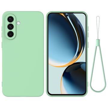 Samsung Galaxy A26 Nestemäinen silikonikotelo käsihihnalla - vihreä