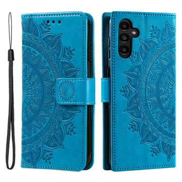 Samsung Galaxy A26 Mandala Series Lompakkokotelo - Sininen