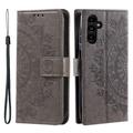 Samsung Galaxy A26 Mandala Series Lompakkokotelo - Harmaa