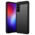 Samsung Galaxy A27 Harjattu TPU Suojakuori - Hiilikuitu - Musta