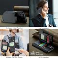 Samsung Galaxy A34 5G Caseme C22 Kotelo RFID-korttilompakko - Musta