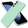 Samsung Galaxy A35 Nestemäinen Silikoni Suojakuori - Vihreä