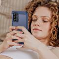 Samsung Galaxy A36/A56 Harjattu TPU Suojakuori - Hiilikuitu