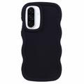 Samsung Galaxy A36/A56 Candy Color Wavy TPU-kotelo - Musta