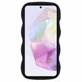 Samsung Galaxy A36/A56 Candy Color Wavy TPU-kotelo - Musta