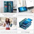 Samsung Galaxy A36 Caseme 008 2-in-1 Multifunctional Lompakkokotelo - Sininen