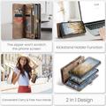 Samsung Galaxy A36 Caseme 008 2-in-1 Multifunctional Lompakkokotelo - Ruskea
