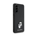 Samsung Galaxy A36 Karl Lagerfeld Saffiano Metal Karl and Choupette Kotelo - musta