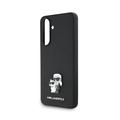 Samsung Galaxy A36 Karl Lagerfeld Saffiano Metal Karl and Choupette Kotelo - musta