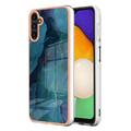Samsung Galaxy A36 Marble Pattern Galvanoitu TPU-Suojakotelo - Vihreä